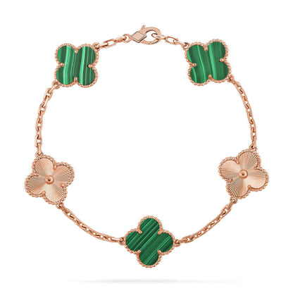 [ELAN LUXE] CLOVER 5 MOTIF MALACHITE BRACELET COLLECTION