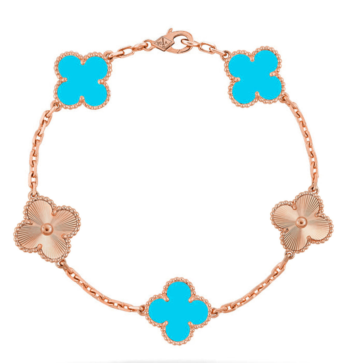 [ELAN LUXE] CLOVER 5 MOTIF TURQUOISE BRACELET COLLECTION