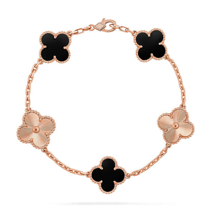 [ELAN LUXE] CLOVER 5 MOTIF ONYXS BRACELET COLLECTION