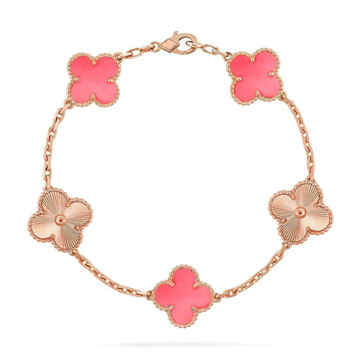 [ELAN LUXE] CLOVER 5 MOTIFS  PINK MOP BRACELET COLLECTION