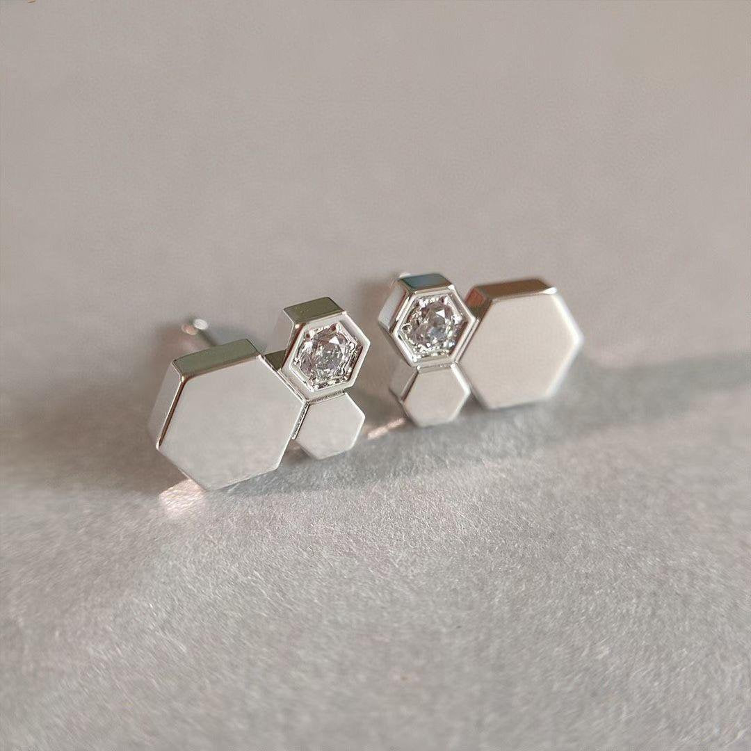 [ELAN LUXE]BEE LOVE SILVER DIAMOND EARRINGS