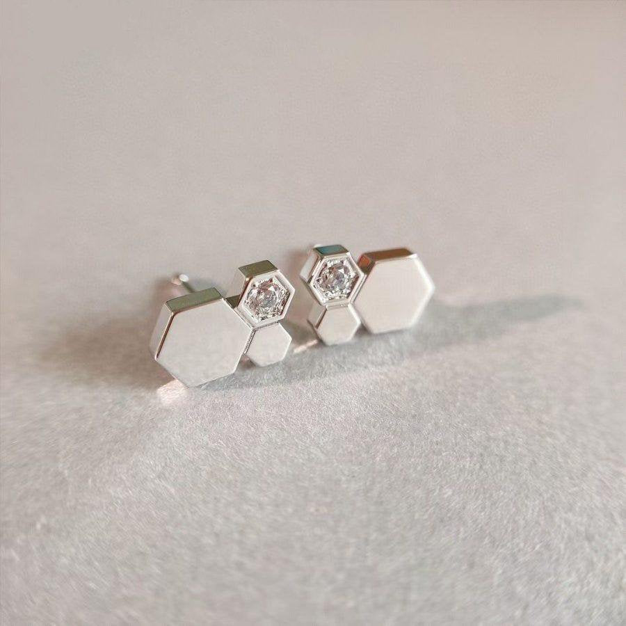[ELAN LUXE]BEE LOVE SILVER DIAMOND EARRINGS