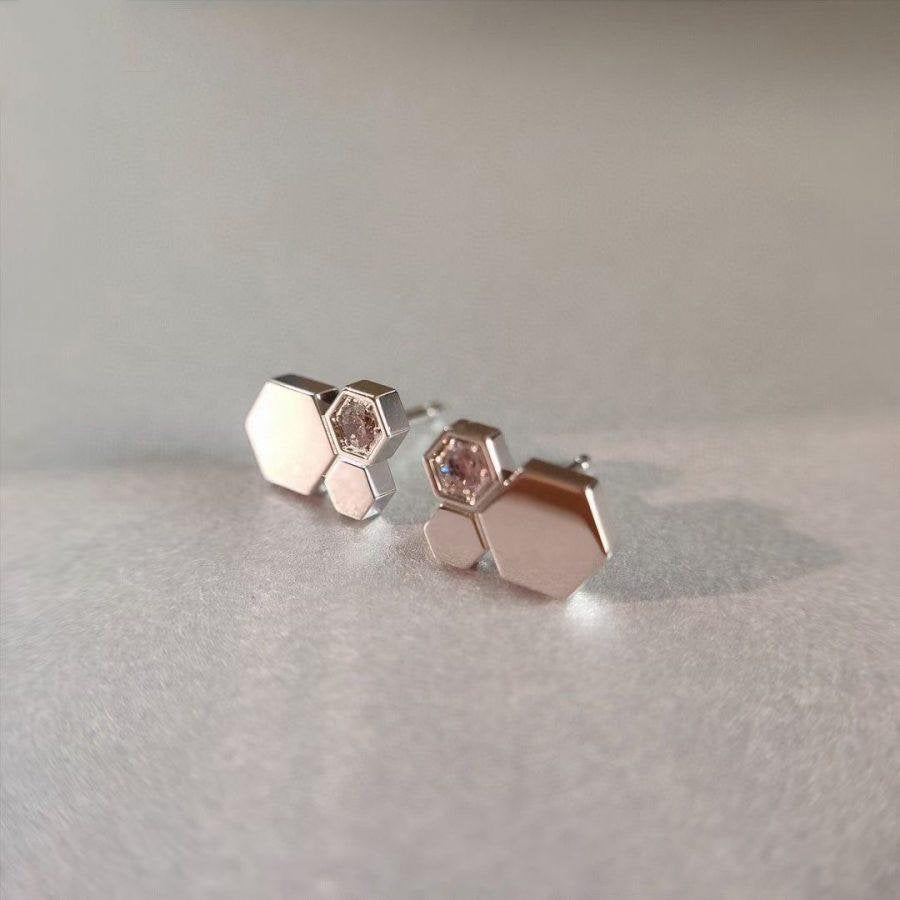 [ELAN LUXE]BEE LOVE SILVER DIAMOND EARRINGS