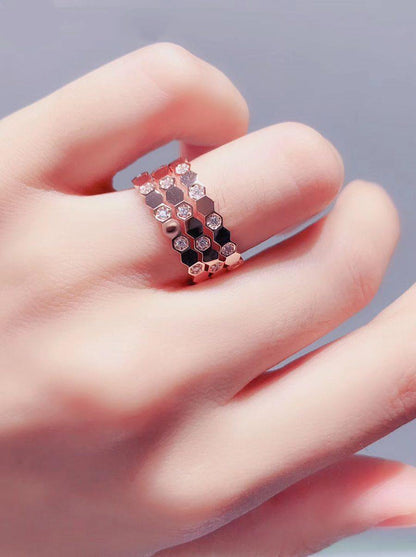 [ELAN LUXE]BEE LOVE RING PINK GOLD DIAMOND