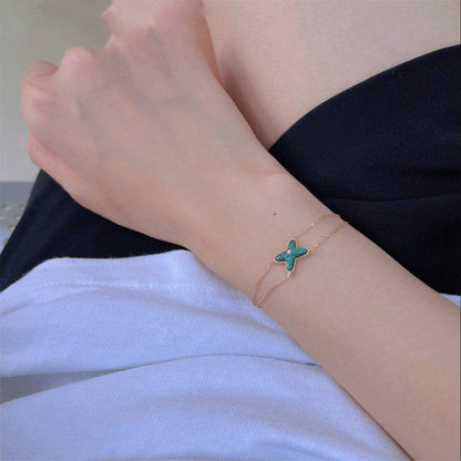 [ELAN LUXE]JEUX BRACELET MALACHITE PINK GOLD 1 DIAMOND