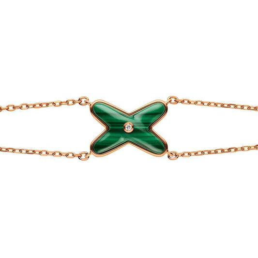 [ELAN LUXE]JEUX BRACELET MALACHITE PINK GOLD 1 DIAMOND