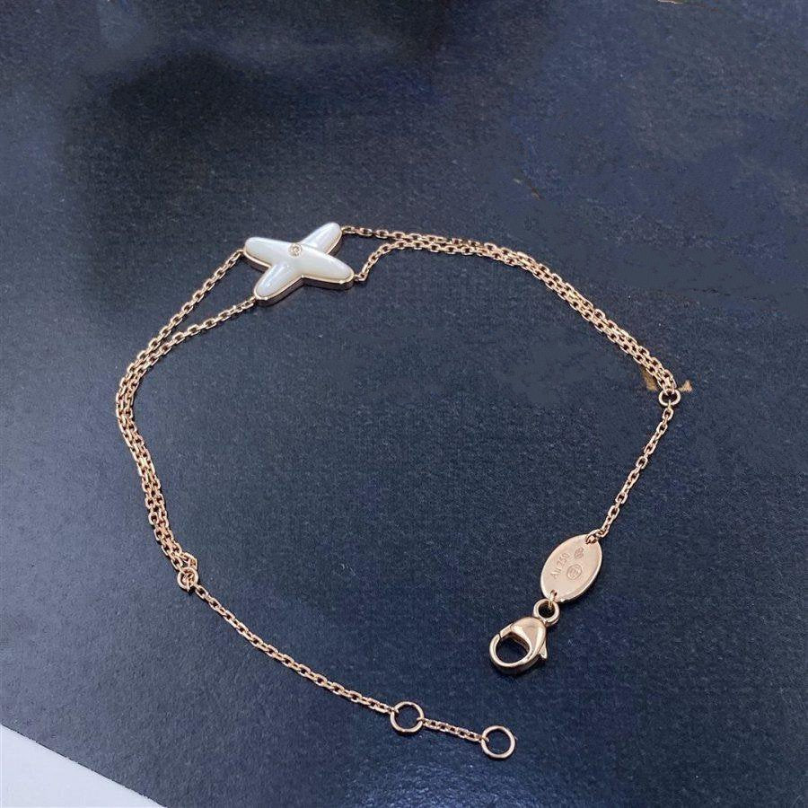 [ELAN LUXE]JEUX BRACELET WHITE MOP PINK GOLD 1 DIAMOND
