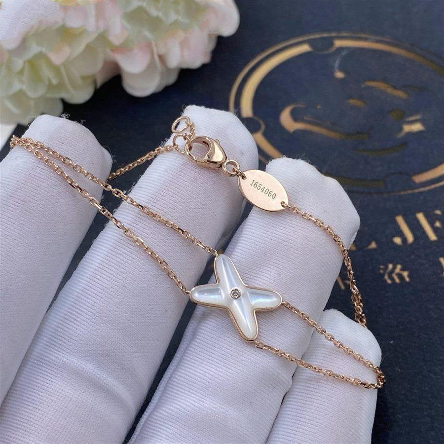 [ELAN LUXE]JEUX BRACELET WHITE MOP PINK GOLD 1 DIAMOND