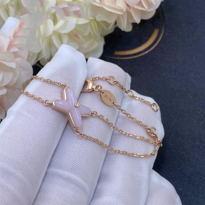 [ELAN LUXE]JEUX BRACELET PINK MOP PINK GOLD 1 DIAMOND
