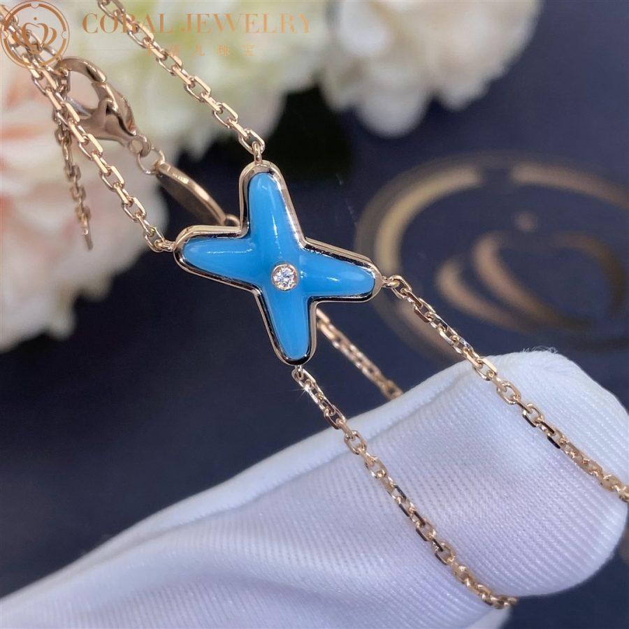 [ELAN LUXE]JEUX BRACELET TURQUOISE PINK GOLD 1 DIAMOND