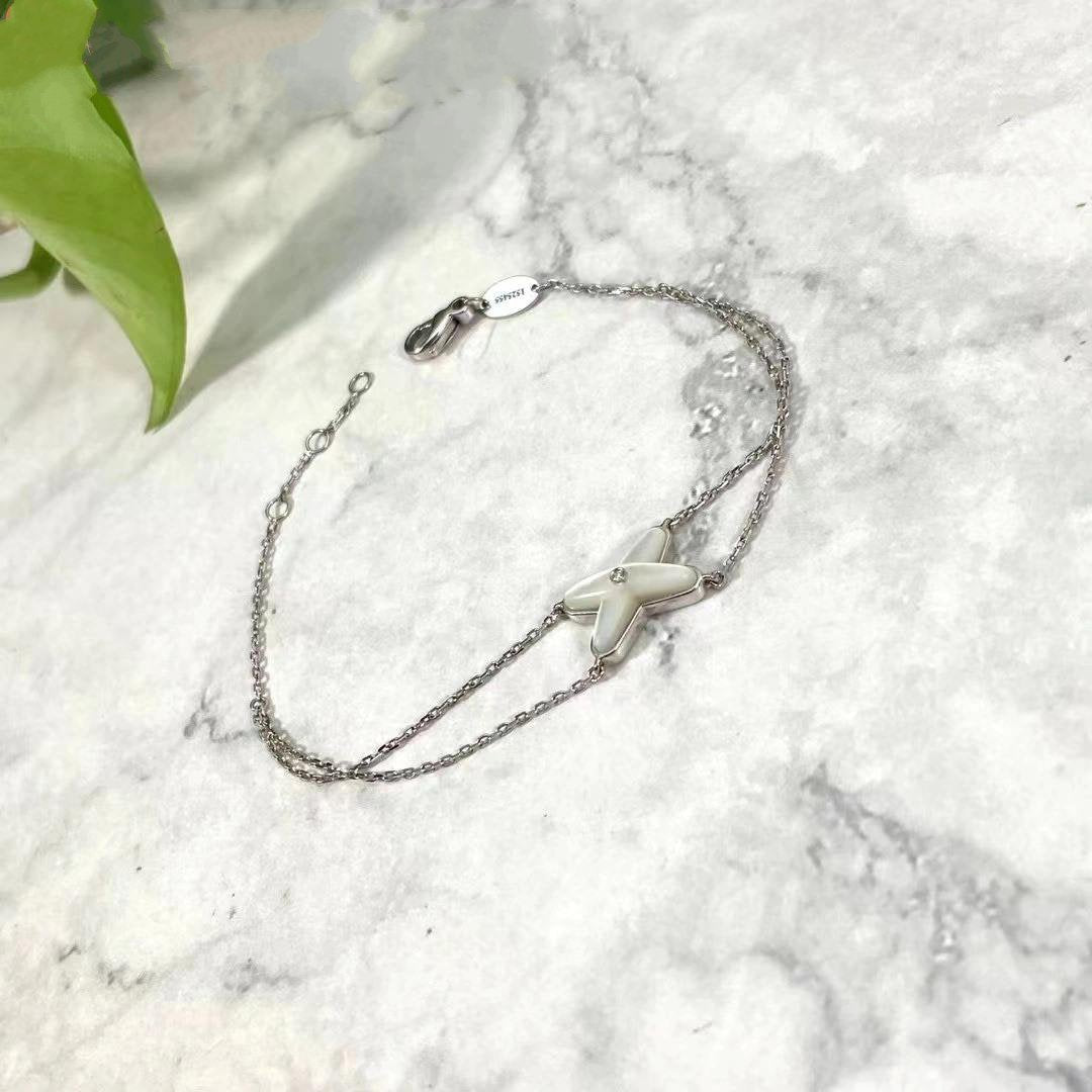 [ELAN LUXE]JEUX BRACELET WHITE MOP SILVER 1 DIAMOND