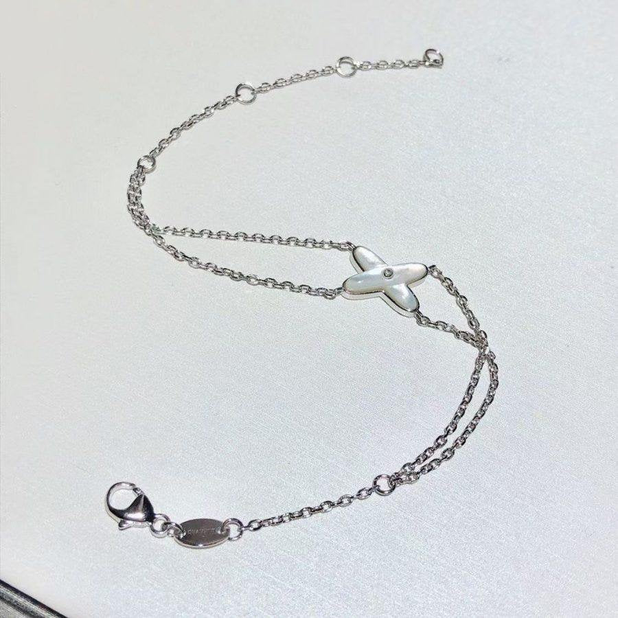 [ELAN LUXE]JEUX BRACELET WHITE MOP SILVER 1 DIAMOND