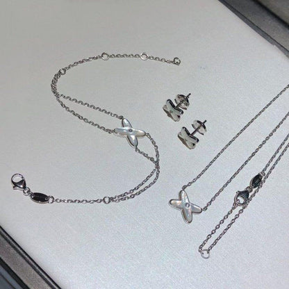 [ELAN LUXE]JEUX BRACELET WHITE MOP SILVER 1 DIAMOND