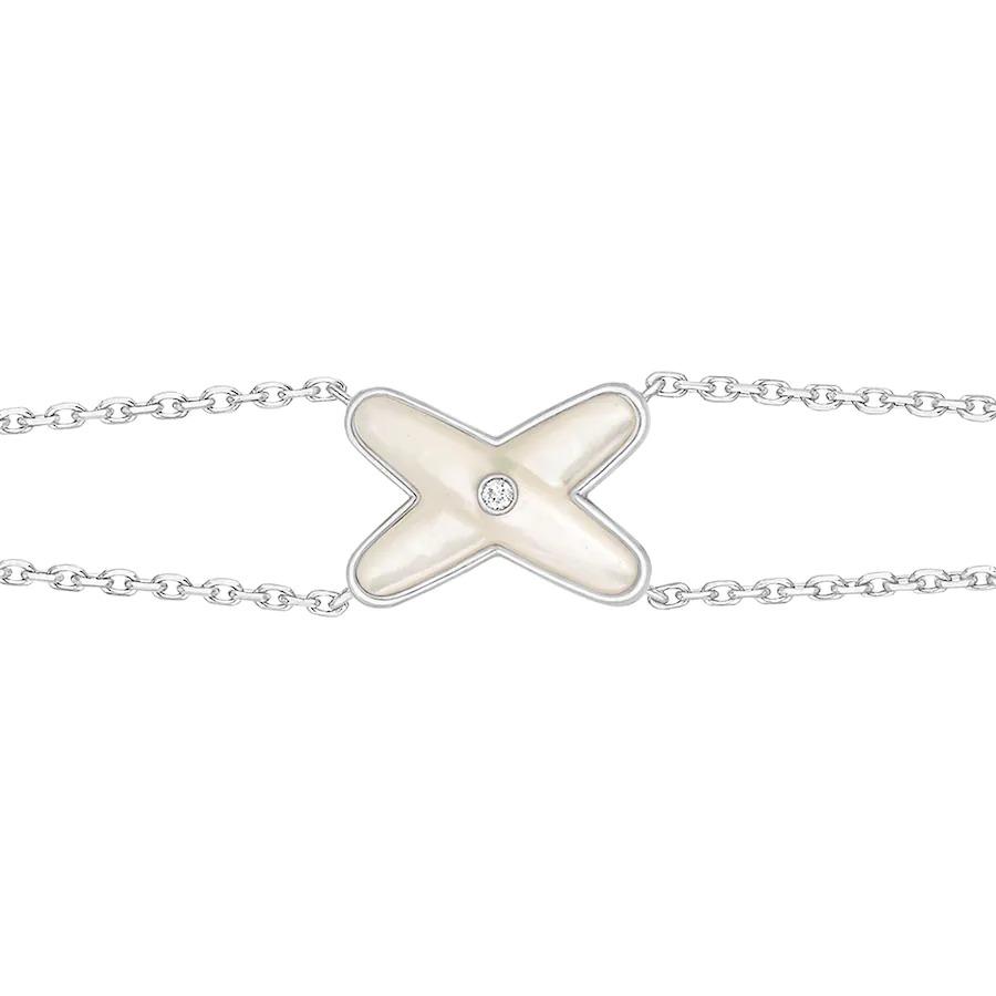 [ELAN LUXE]JEUX BRACELET WHITE MOP SILVER 1 DIAMOND