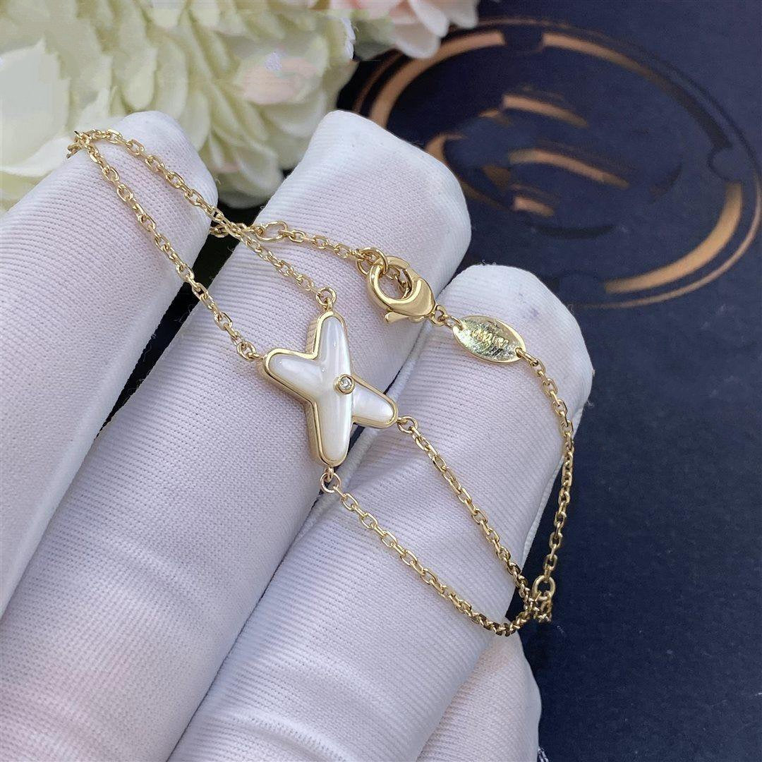 [ELAN LUXE]JEUX BRACELET WHITE MOP GOLD 1 DIAMOND