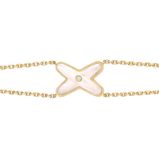[ELAN LUXE]JEUX BRACELET WHITE MOP GOLD 1 DIAMOND