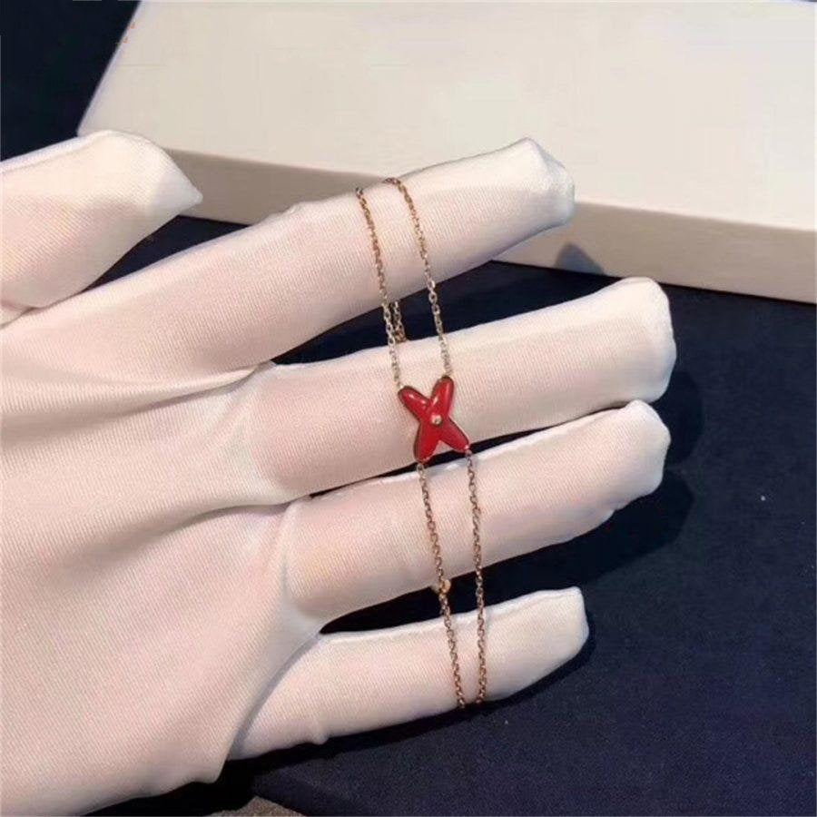 [ELAN LUXE]JEUX BRACELET CARNELIAN PINK GOLD 1 DIAMOND
