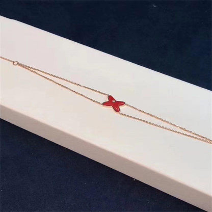 [ELAN LUXE]JEUX BRACELET CARNELIAN PINK GOLD 1 DIAMOND