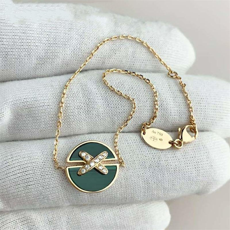 [ELAN LUXE]JEUX DE BRACELET MALACHITE PINK GOLD DIAMONDS