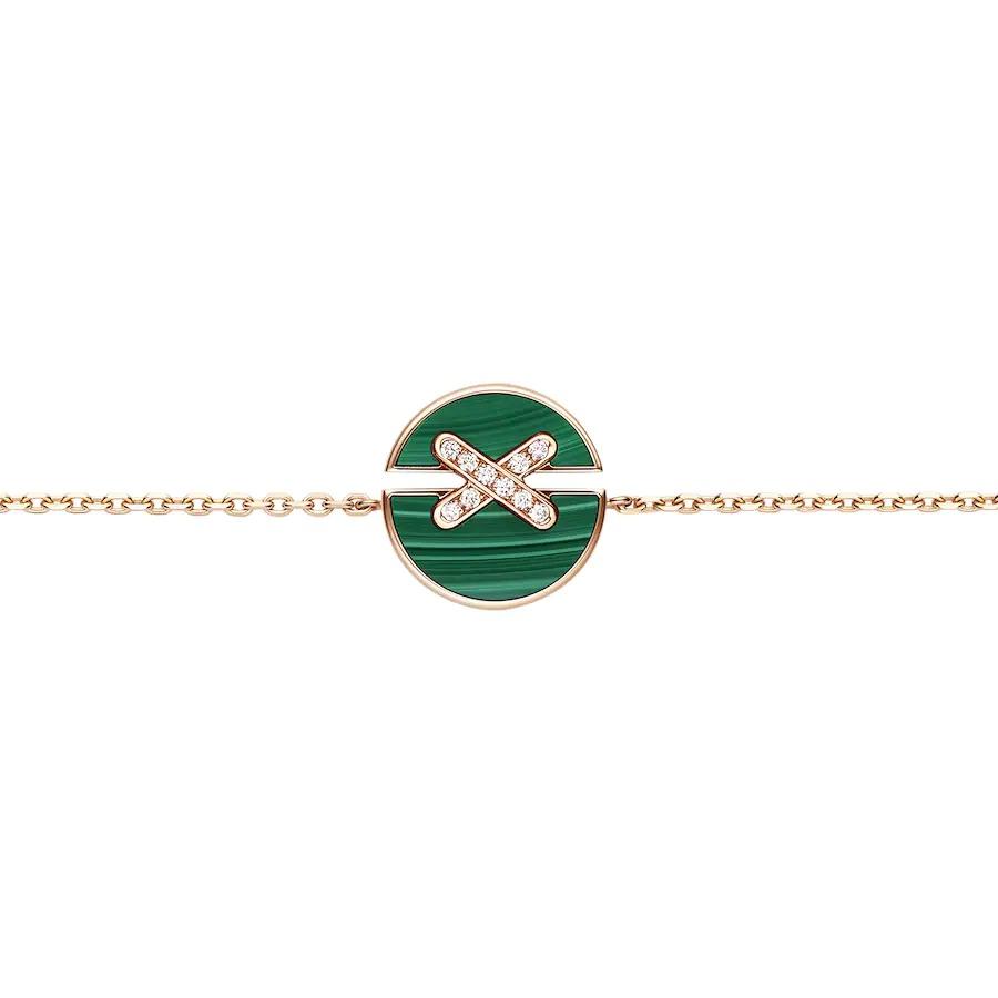 [ELAN LUXE]JEUX DE BRACELET MALACHITE PINK GOLD DIAMONDS