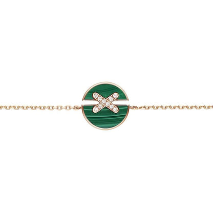 [ELAN LUXE]JEUX DE BRACELET MALACHITE PINK GOLD DIAMONDS