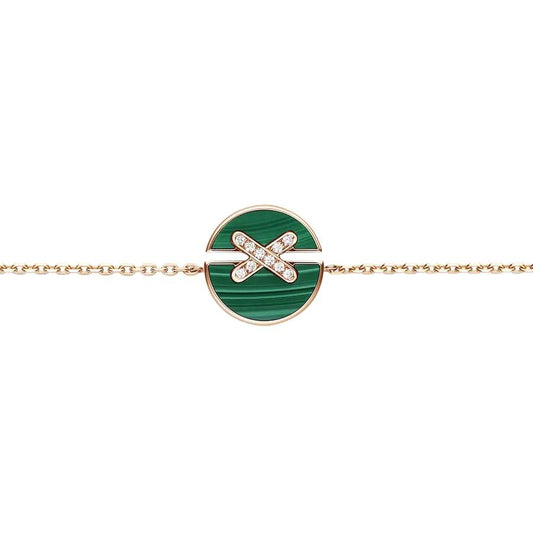 [ELAN LUXE]JEUX DE BRACELET MALACHITE PINK GOLD DIAMONDS