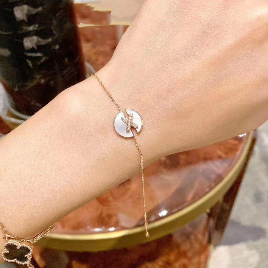 [ELAN LUXE]JEUX DE BRACELET MOP PINK GOLD DIAMONDS