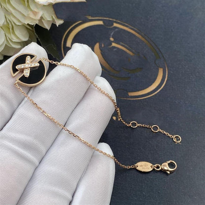 [ELAN LUXE]JEUX DE BRACELET ONYX PINK GOLD DIAMOND