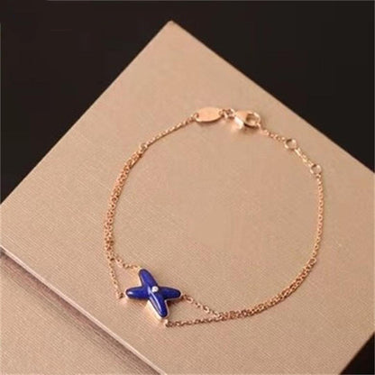 [ELAN LUXE]Hollow Design Four-Leaf Clover Flower Shape Ring
