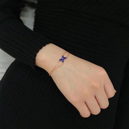 [ELAN LUXE]Hollow Design Four-Leaf Clover Flower Shape Ring