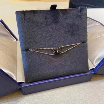 [ELAN LUXE]JEUX BRACELET ONYX PINK GOLD 1 DIAMOND