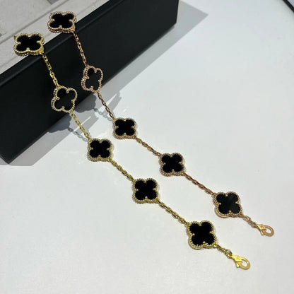 [ELAN LUXE]CLOVER  5 MOTIFS BLACK ONYX BRACELET