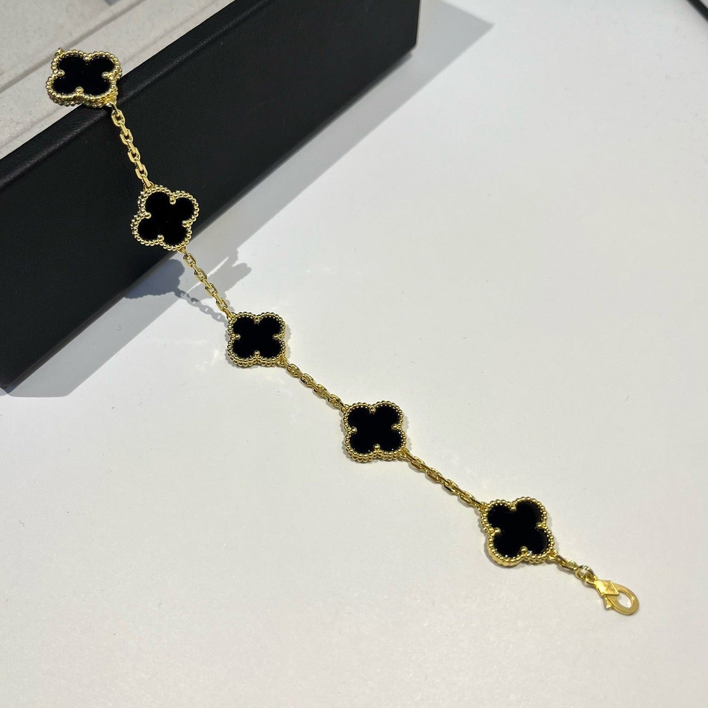 [ELAN LUXE]CLOVER  5 MOTIFS BLACK ONYX BRACELET