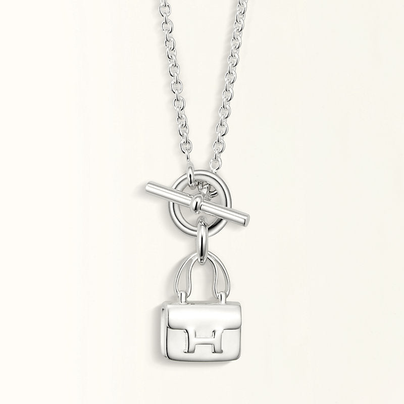 [ELAN LUXE]POP H PEDANT SILVER NECKLACE