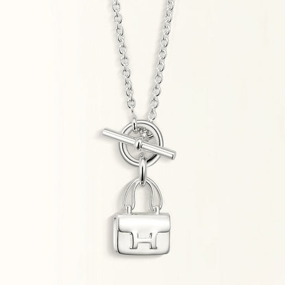 [ELAN LUXE]POP H PEDANT SILVER NECKLACE