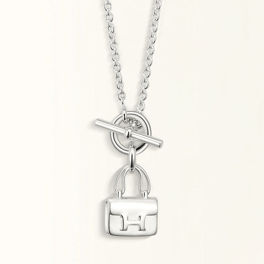 [ELAN LUXE]POP H PEDANT SILVER NECKLACE