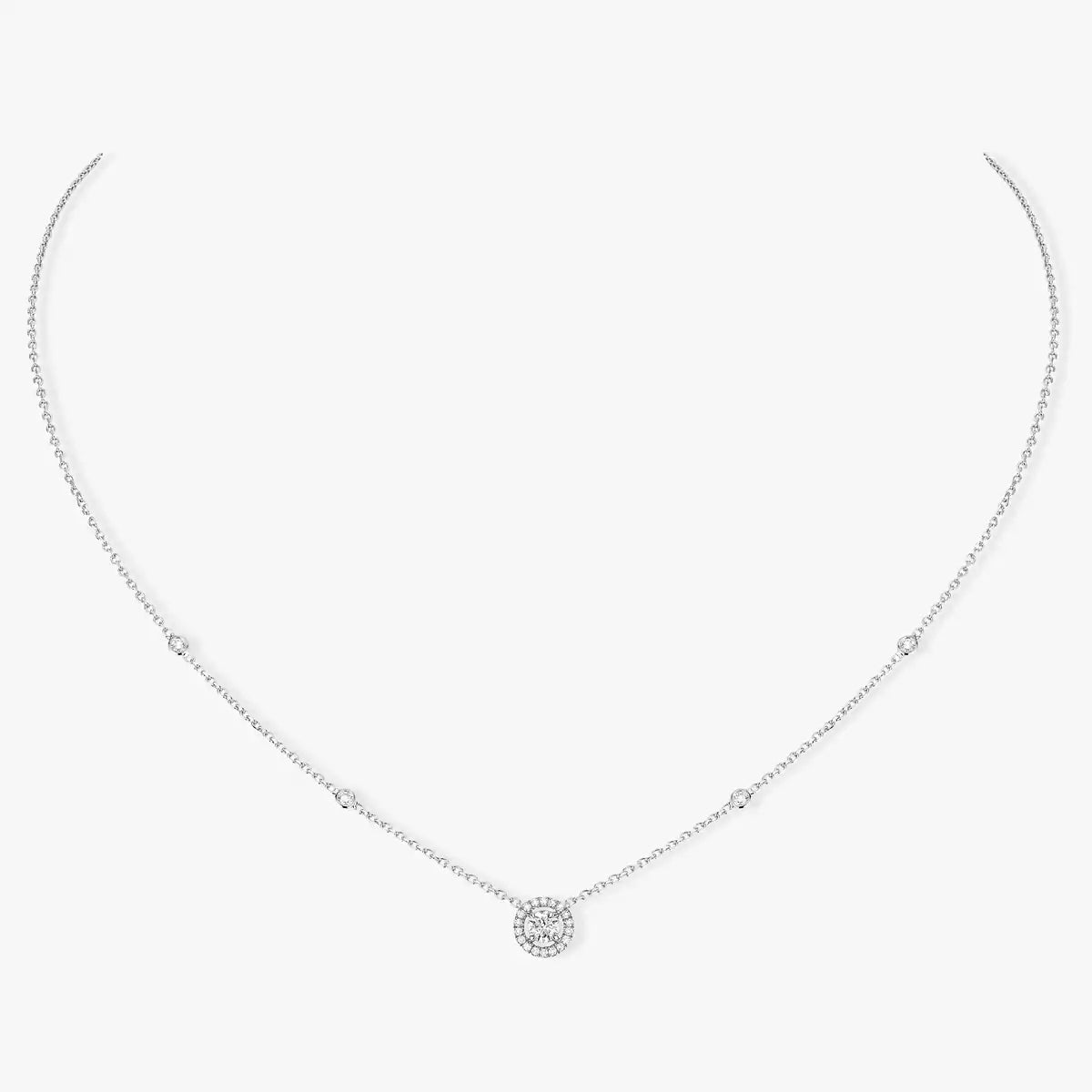 [ELAN LUXE]Diamond Necklace 0,20ct Brilliant Shape Joy