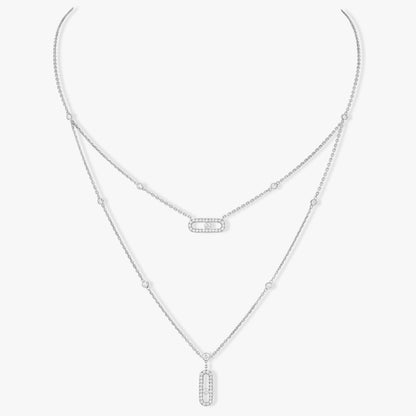 [ELAN LUXE]MOVE 2 ROW DIAMOND NECKLACE
