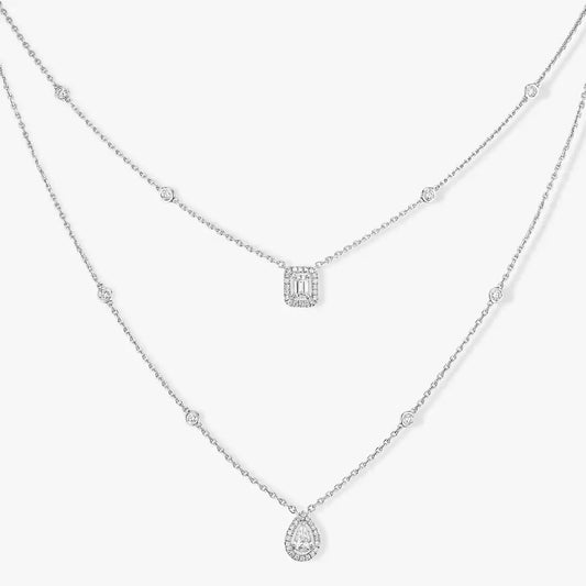 [ELAN LUXE]Diamond Necklace My Twin 2 Rows