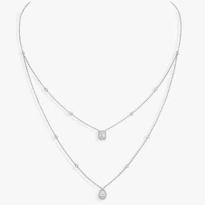 [ELAN LUXE]Diamond Necklace My Twin 2 Rows