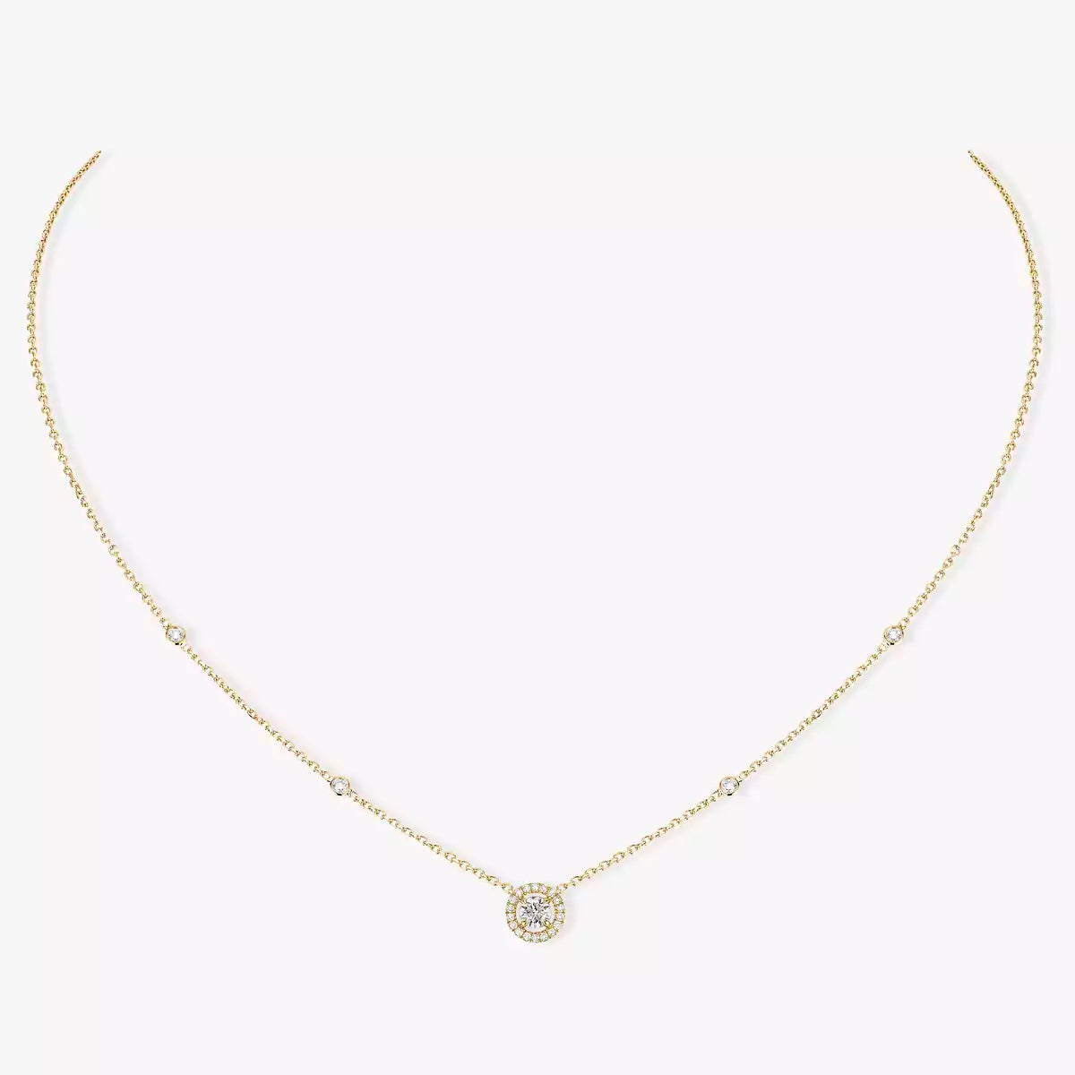 [ELAN LUXE]Diamond Necklace 0,20ct Brilliant Shape Joy