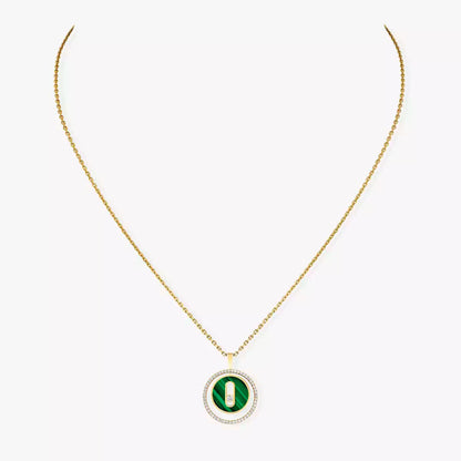 [ELAN LUXE]Lucky Move Diamond Necklace in Rose Gold and White Mother-of-Pearl
