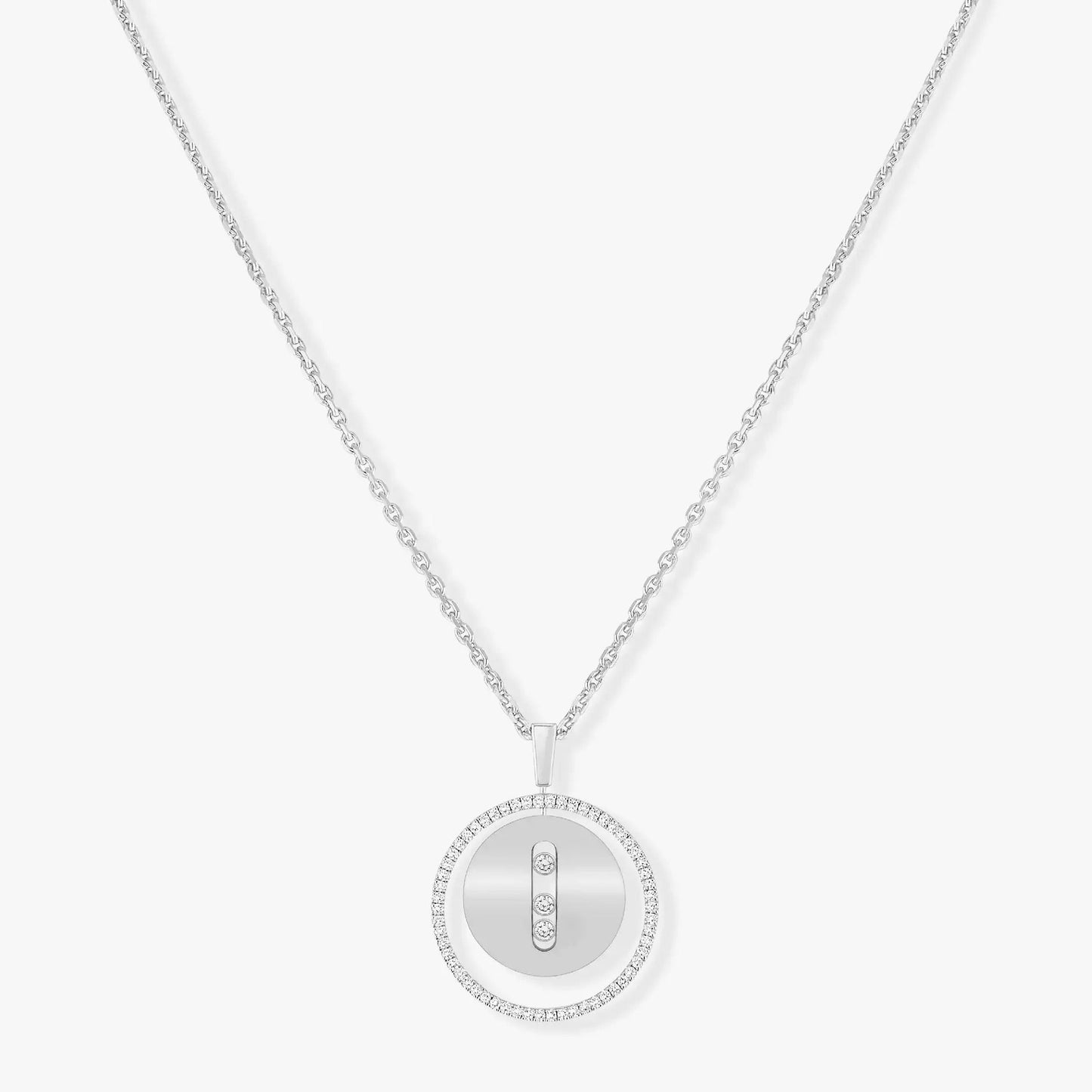 [ELAN LUXE]LUCKY MOVE MM SILVER DIAMOND NECKLACE