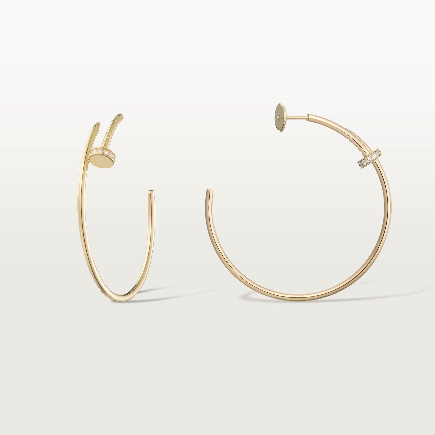 [ELAN LUXE]JUSTE HALF DIAMOND LARGE EARRINGS