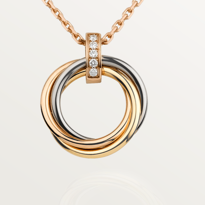 [ELAN LUXE]TRINITY NECKLACE GOLD  DIAMONDS