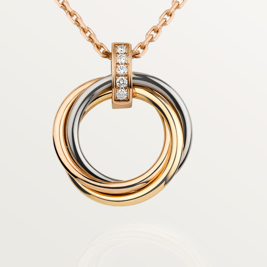 [ELAN LUXE]TRINITY NECKLACE GOLD  DIAMONDS