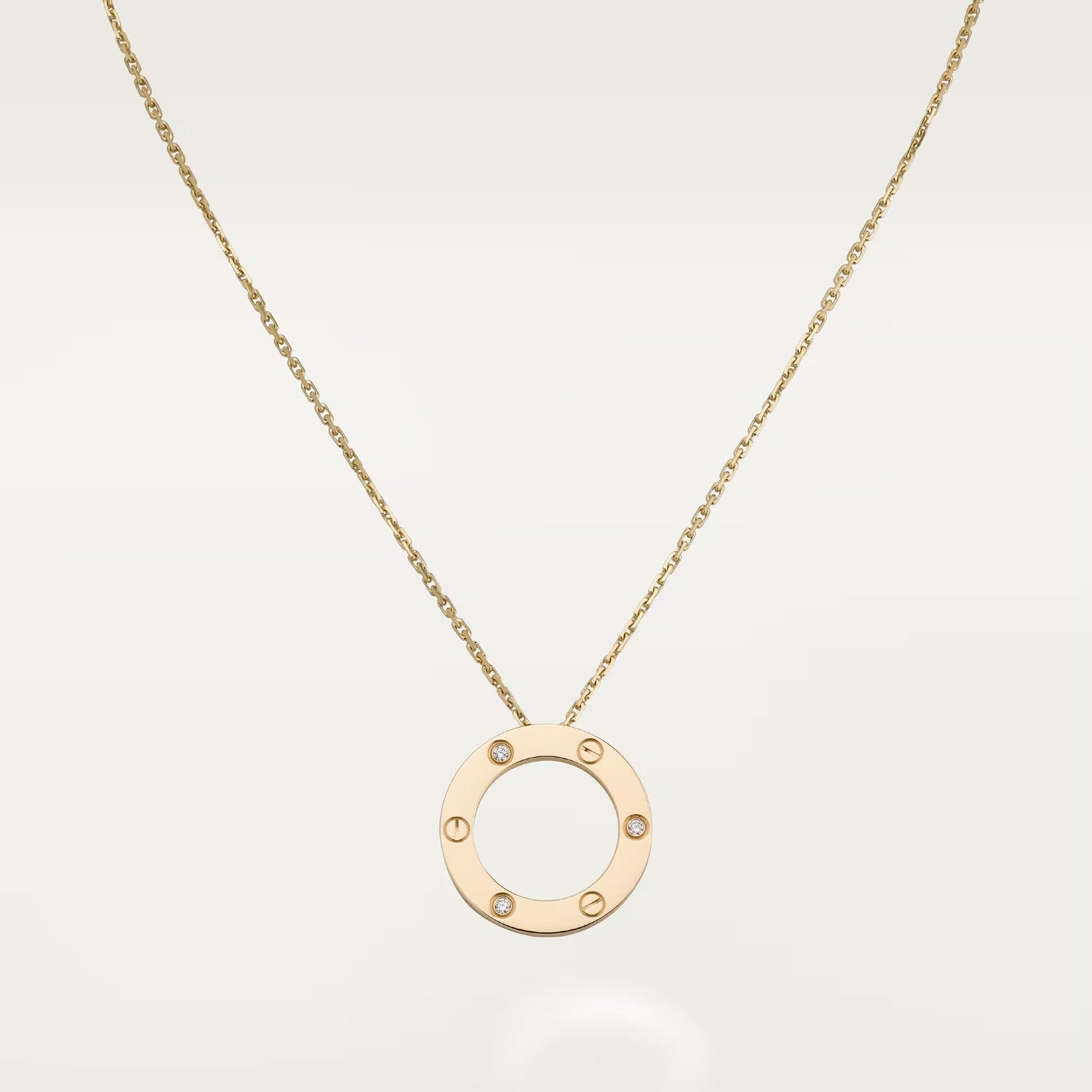 [ELAN LUXE]LOVE NECKLACE 16MM 3 DIAMONDS