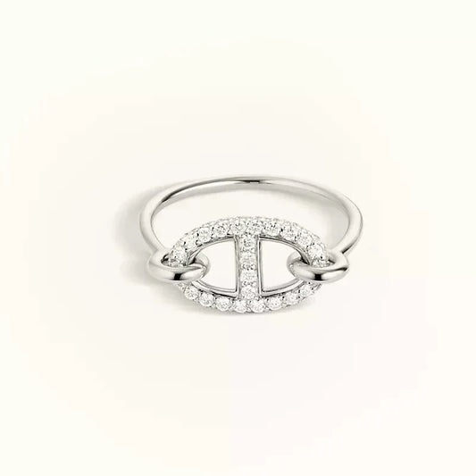 [ELAN LUXE]RONDE SMALL SILVER DIAMOND RING
