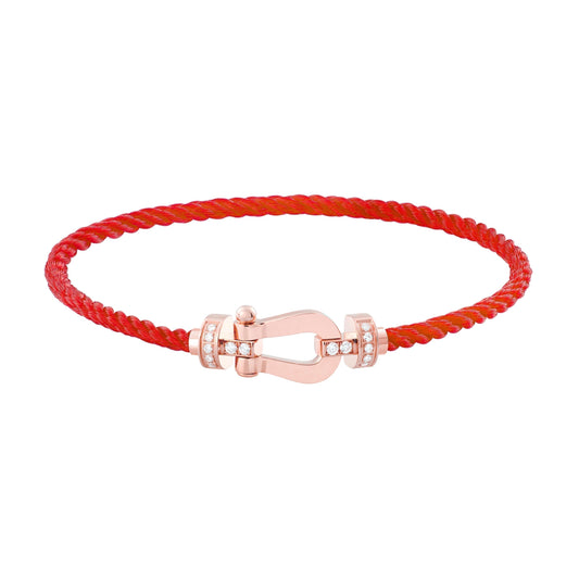 [ELAN LUXE]FORCE 10 HALF DIAMOND PINK GOLD RED CORDERI LARGE AND MEDIUM MODEL