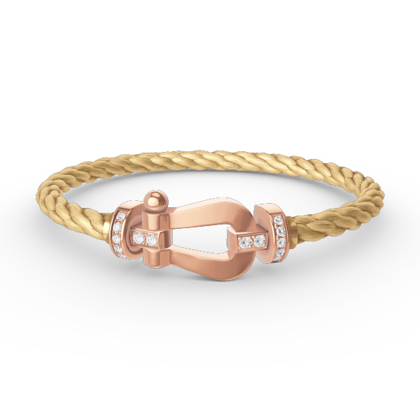 [ELAN LUXE]FORCE LARGE HORSESHOE HALF DIAMOND BRACELET ROSE GOLD